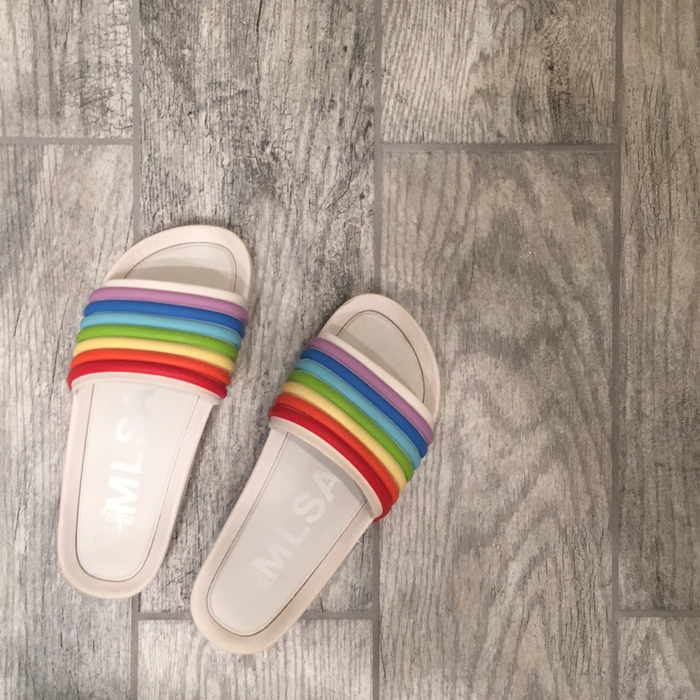 Rainbow Melissa sandals